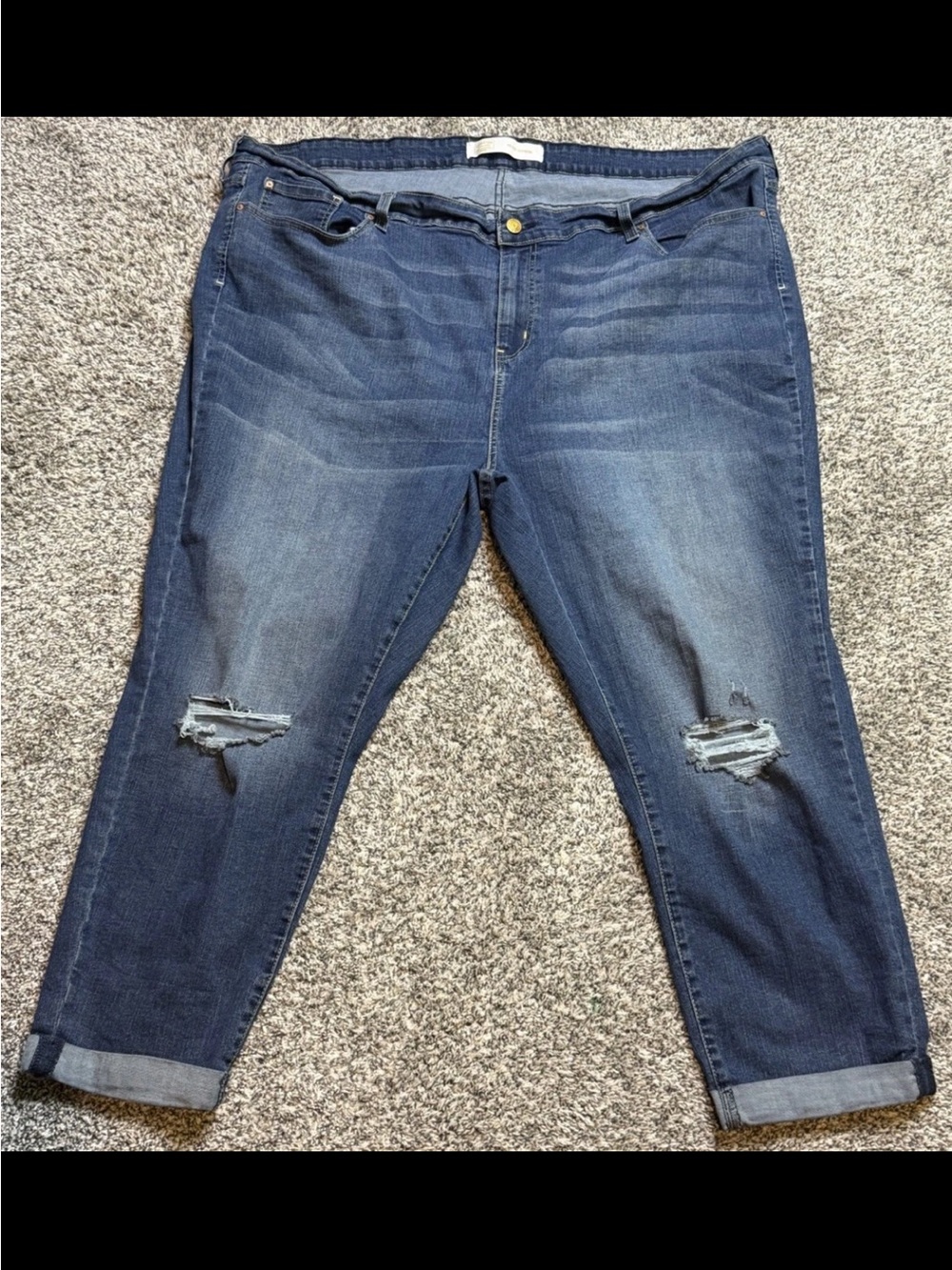 Signature by Levi Strauss Women’s Distressed Boyfriend Jeans - Blue